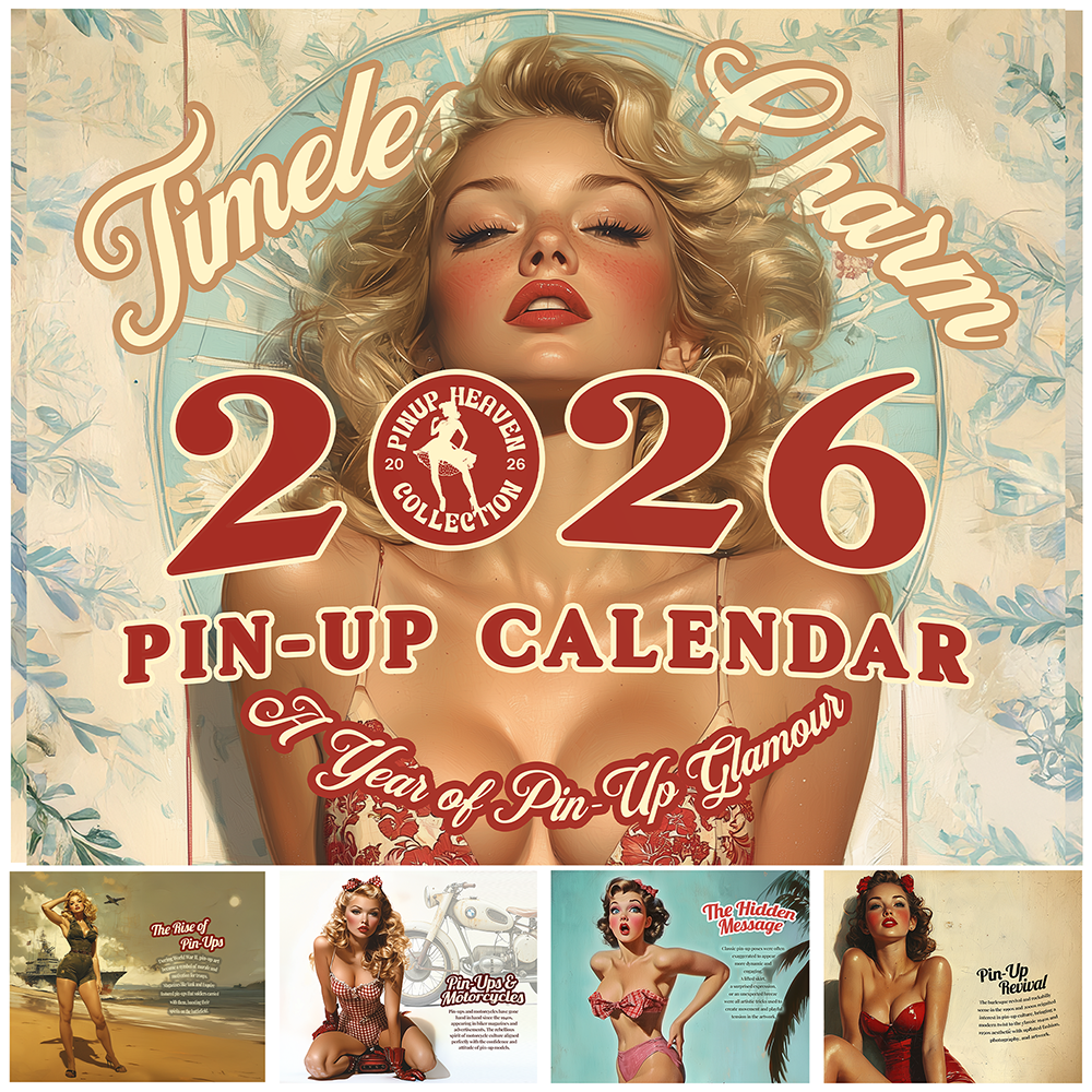 2026 Pinup Wall Calendar - Timeless Charm
