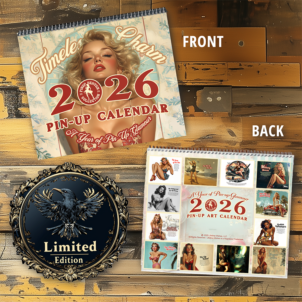 2026 Pinup Wall Calendar - Timeless Charm