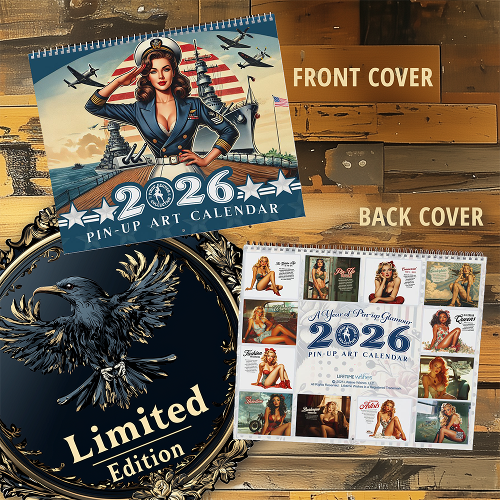 2026 Pinup Wall Calendar - Salute USA