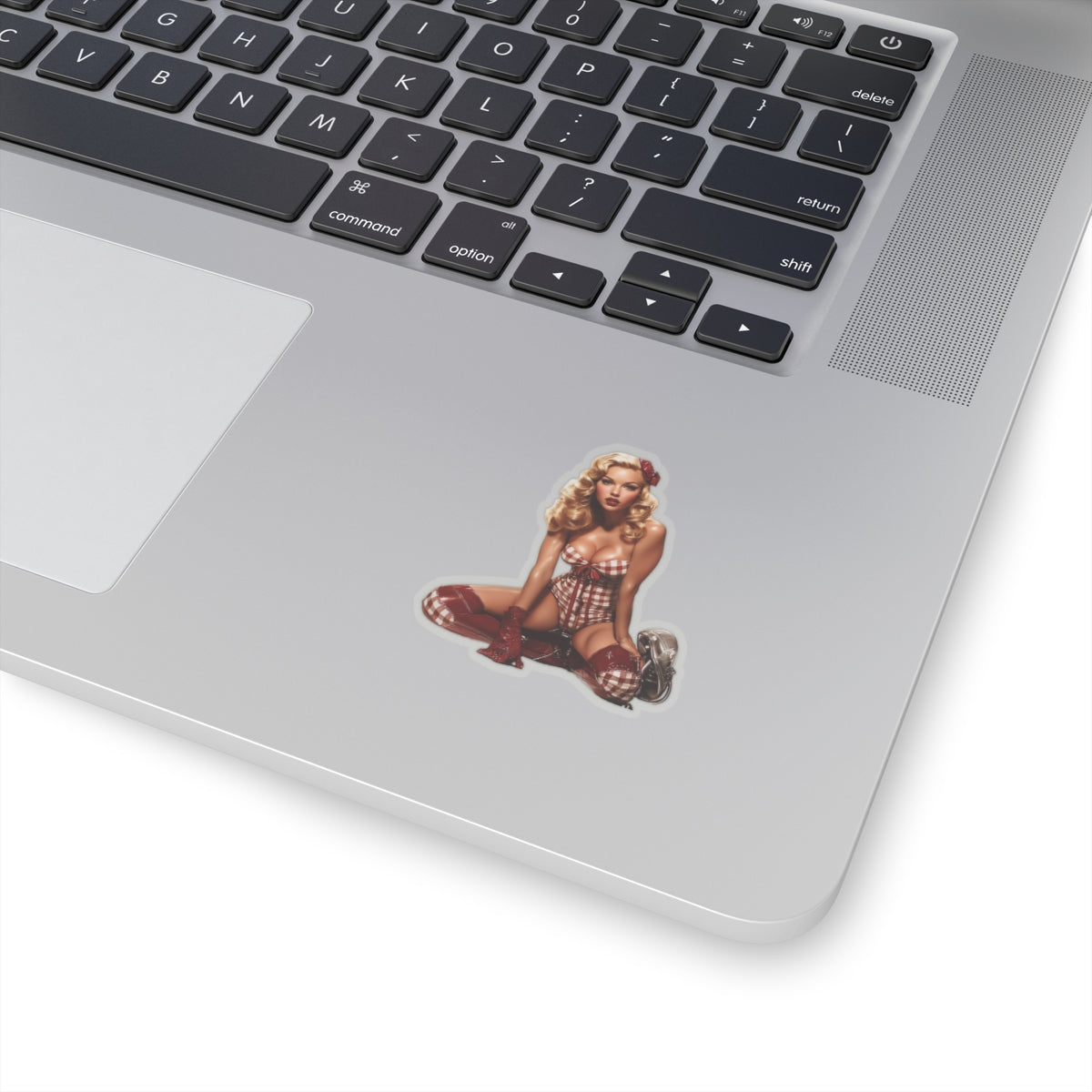 Highway Honey Pin-Up Glam Stickers, Roadside Rose, Vintage Motorcycle Pin-Up Girl, Laptop Stickers, Water Bottle Decal,