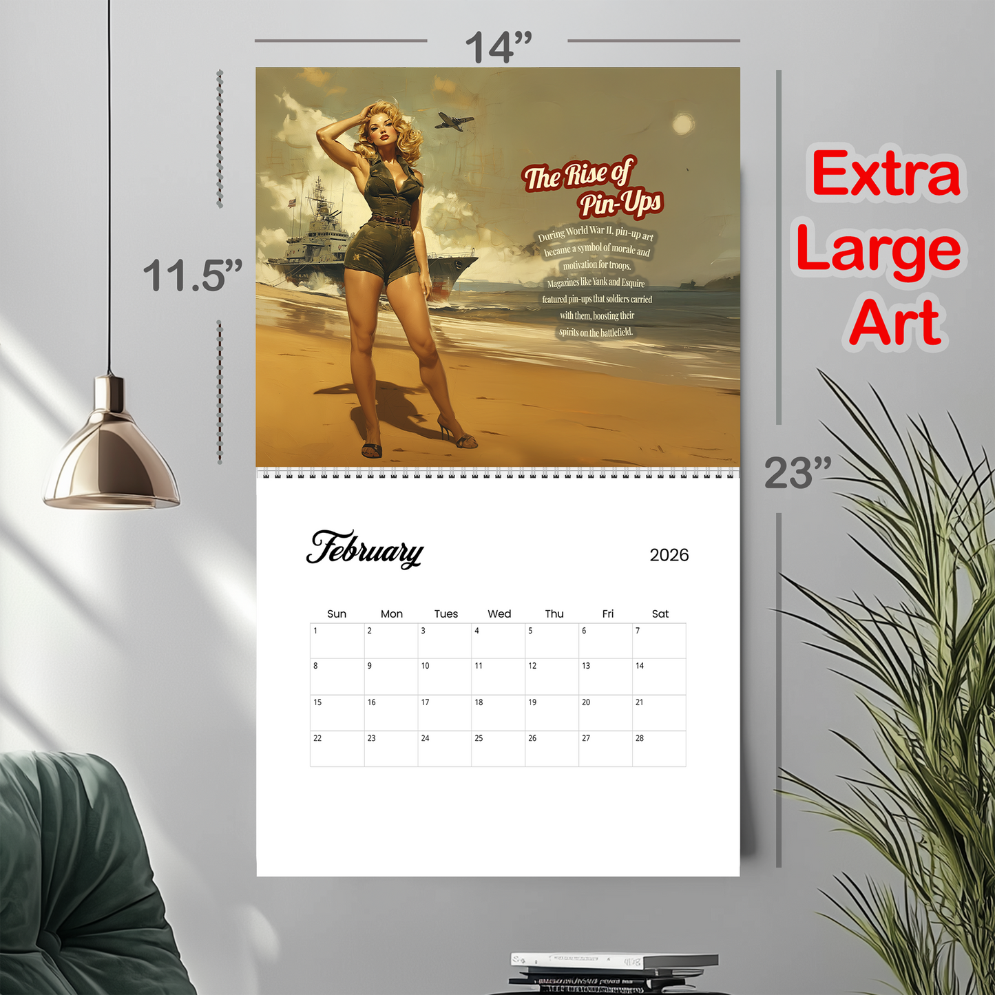 2026 Pinup Wall Calendar - Timeless Charm