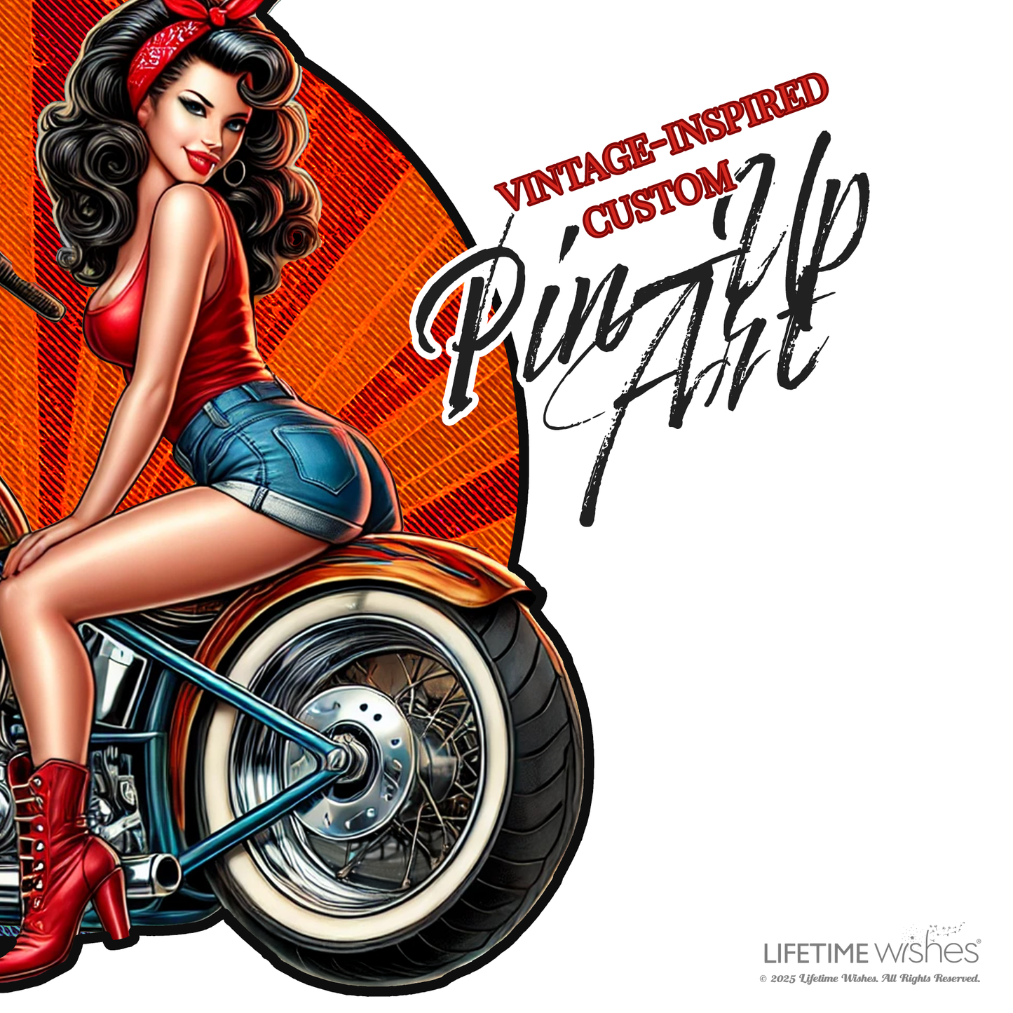 Biker Shot Glass, Retro Barware, Gifts for Riders, Vintage Biker PinUp Girl Art, Motorcycle Lovers, Bachelor Party Favors, Fathers Day Gift