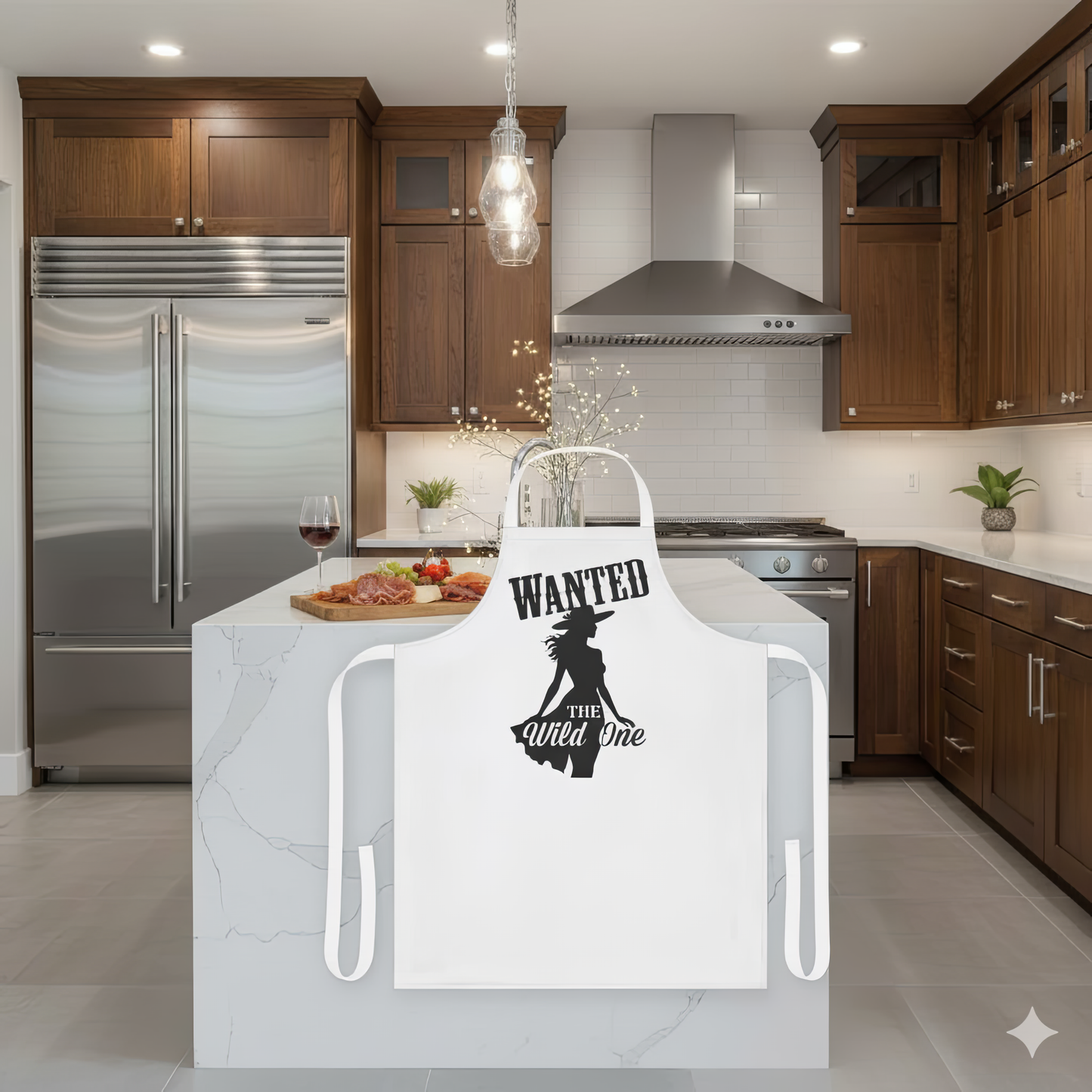 Retro Cowgirl “Wanted: The Wild One” Apron — Pin-Up Heaven Edition