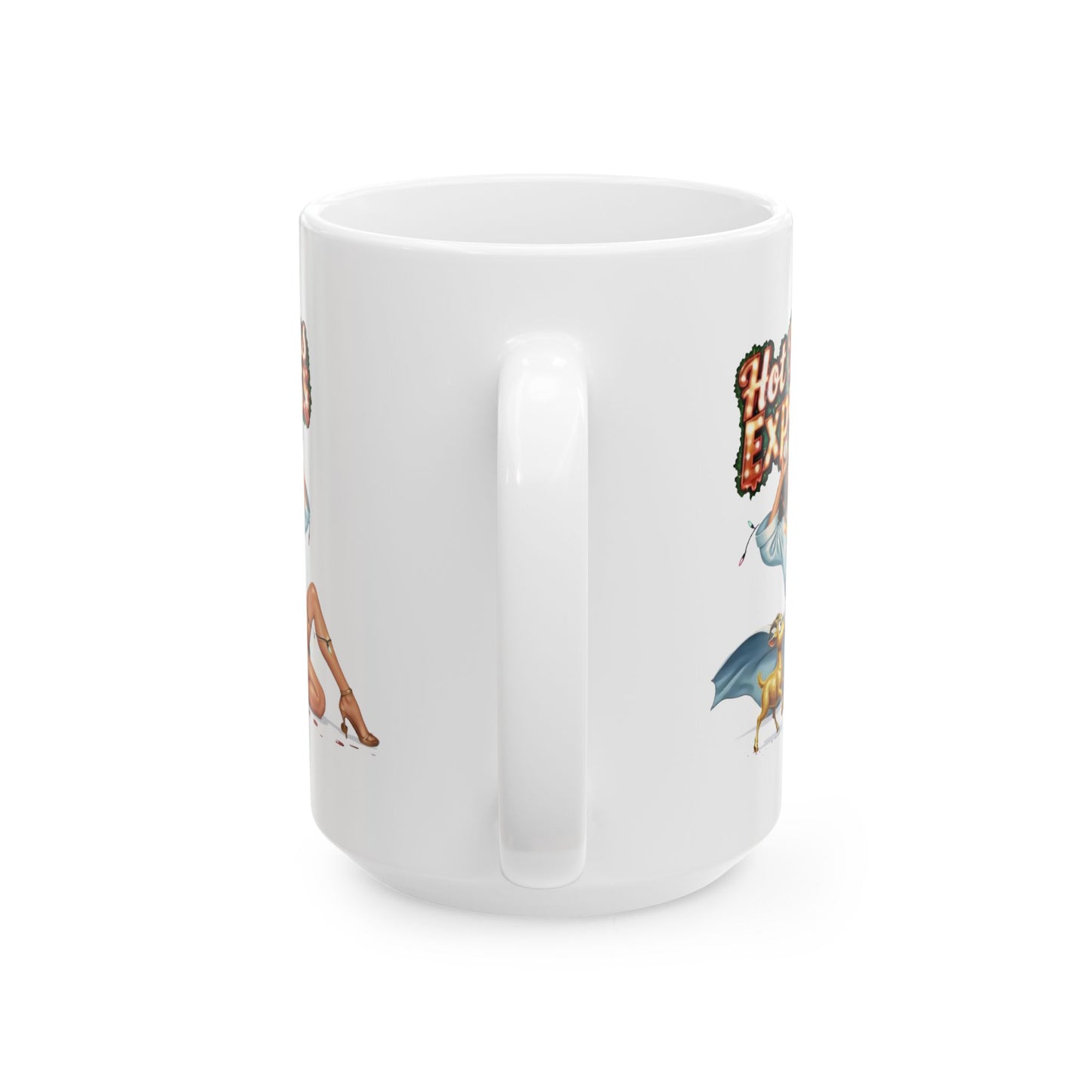 Hot Mess Express Pinup Ceramic Mug – Unique Coffee Cup, Funny Mug for Her, Gift for Friend, Coworker, Birthday, Mother’s Day, or Christmas