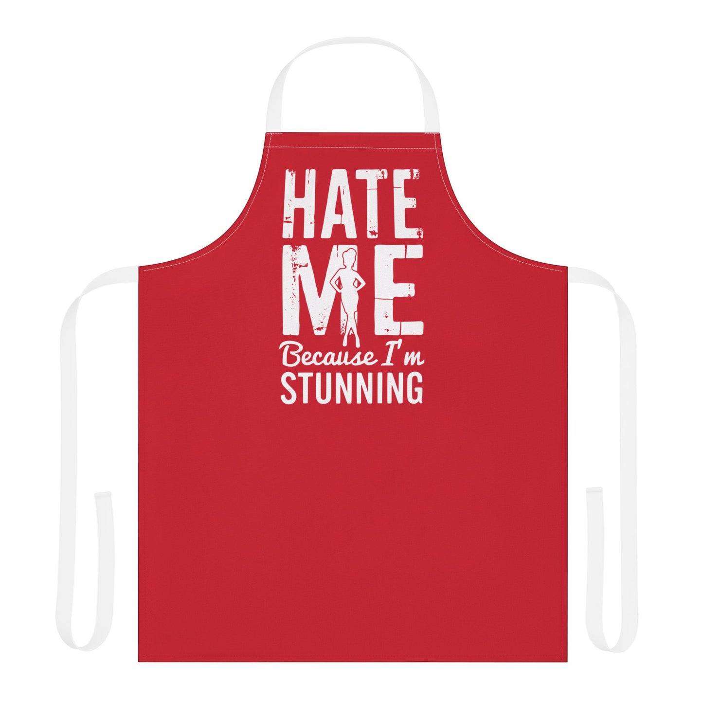 Hate Me Because I’m Stunning Apron – Retro Red Pin-Up Attitude