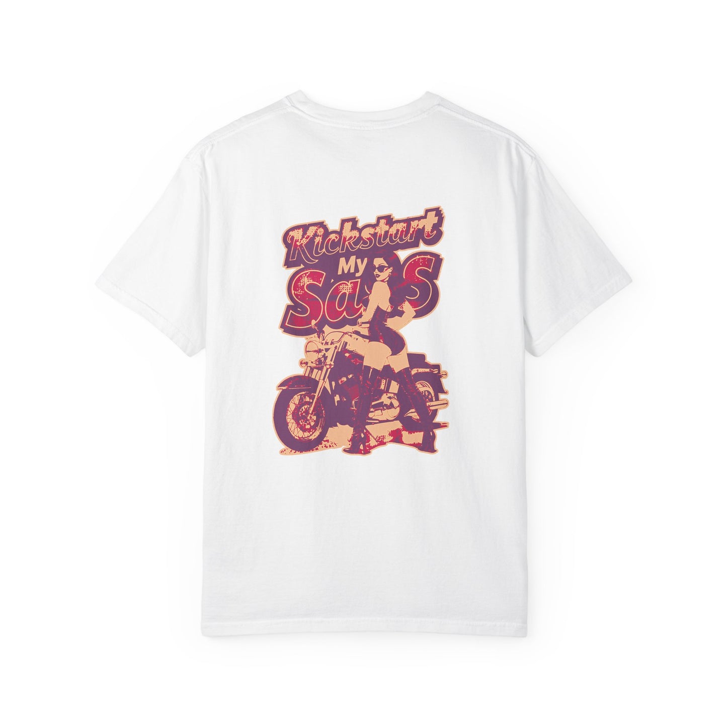 Kickstart My Sass Motorcycle Tee – Unisex Garment-Dyed T-Shirt, Biker Shirt, Funny Graphic Tee, Gift for Motorcycle Lovers