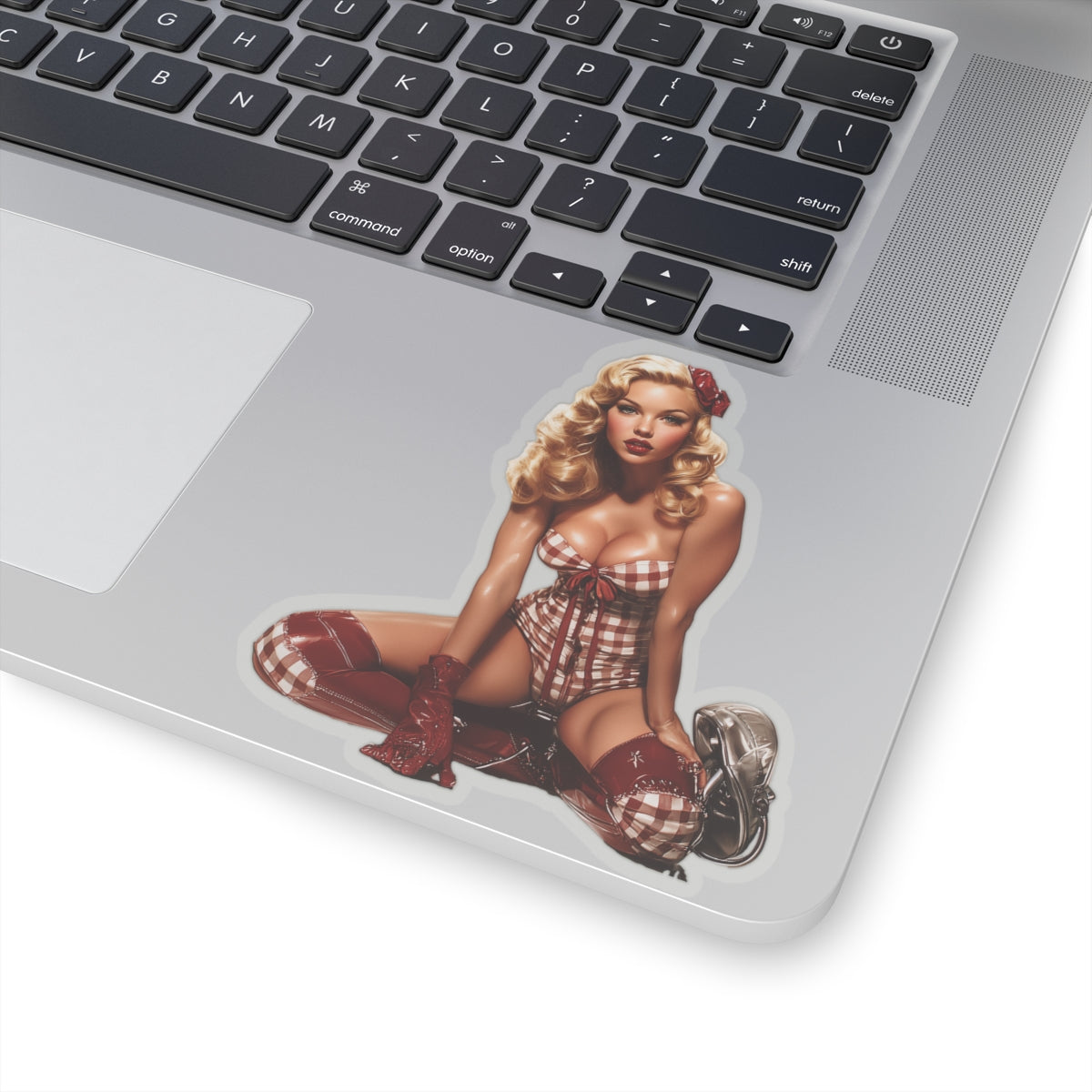 Highway Honey Pin-Up Glam Stickers, Roadside Rose, Vintage Motorcycle Pin-Up Girl, Laptop Stickers, Water Bottle Decal,