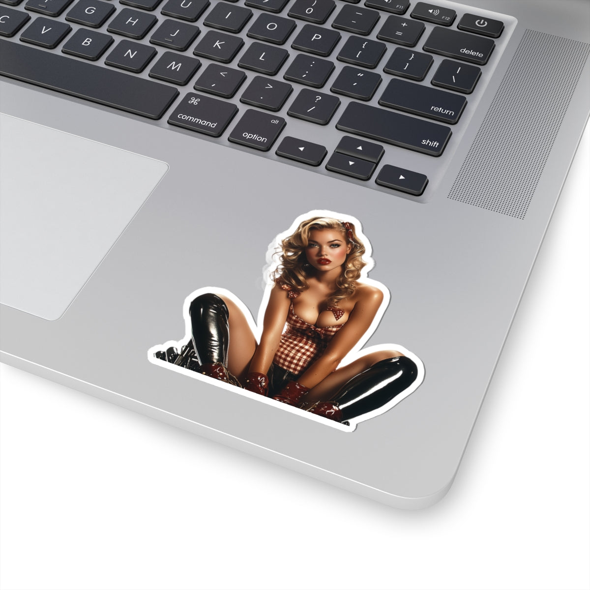 Retro Pin-Up Glam Stickers, Roadside Rose, Vintage Motorcycle Pin-Up Girl, Laptop Stickers, Water Bottle Decal, Rockabilly Car Decalls