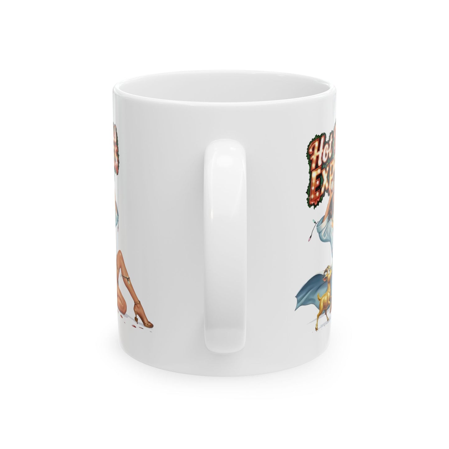 Hot Mess Express Pinup Ceramic Mug – Unique Coffee Cup, Funny Mug for Her, Gift for Friend, Coworker, Birthday, Mother’s Day, or Christmas