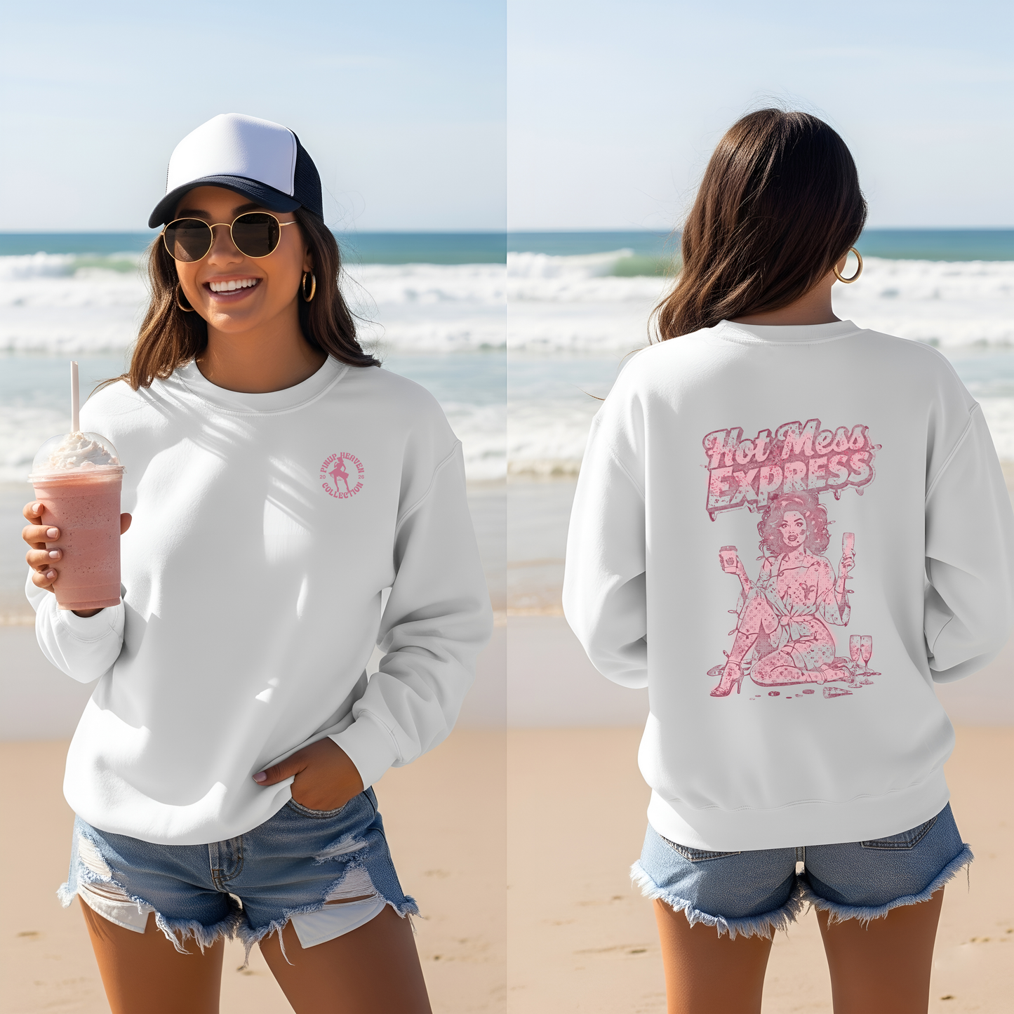 Hot Mess Express Sweatshirt, Cozy Pinup Shirt, Super Soft Top, Funny Sassy Cute Gift for Her,  Pinup Heaven 2026 Collection