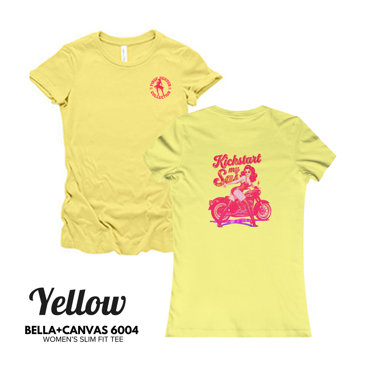 Premium Bella Canvas Women's Tee – "Kickstart My Sass" Vintage Graphic Biker Apparel, Motorcycle Tee, Perfect Gift for Her, Slim Fit Shirt, Trendy Graphic Tee