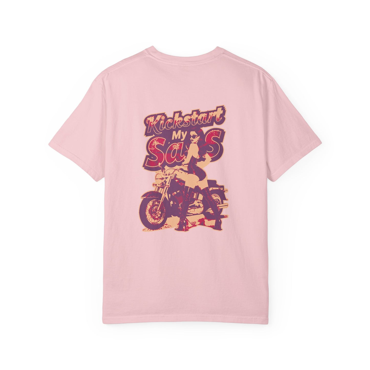 Kickstart My Sass Motorcycle Tee – Unisex Garment-Dyed T-Shirt, Biker Shirt, Funny Graphic Tee, Gift for Motorcycle Lovers