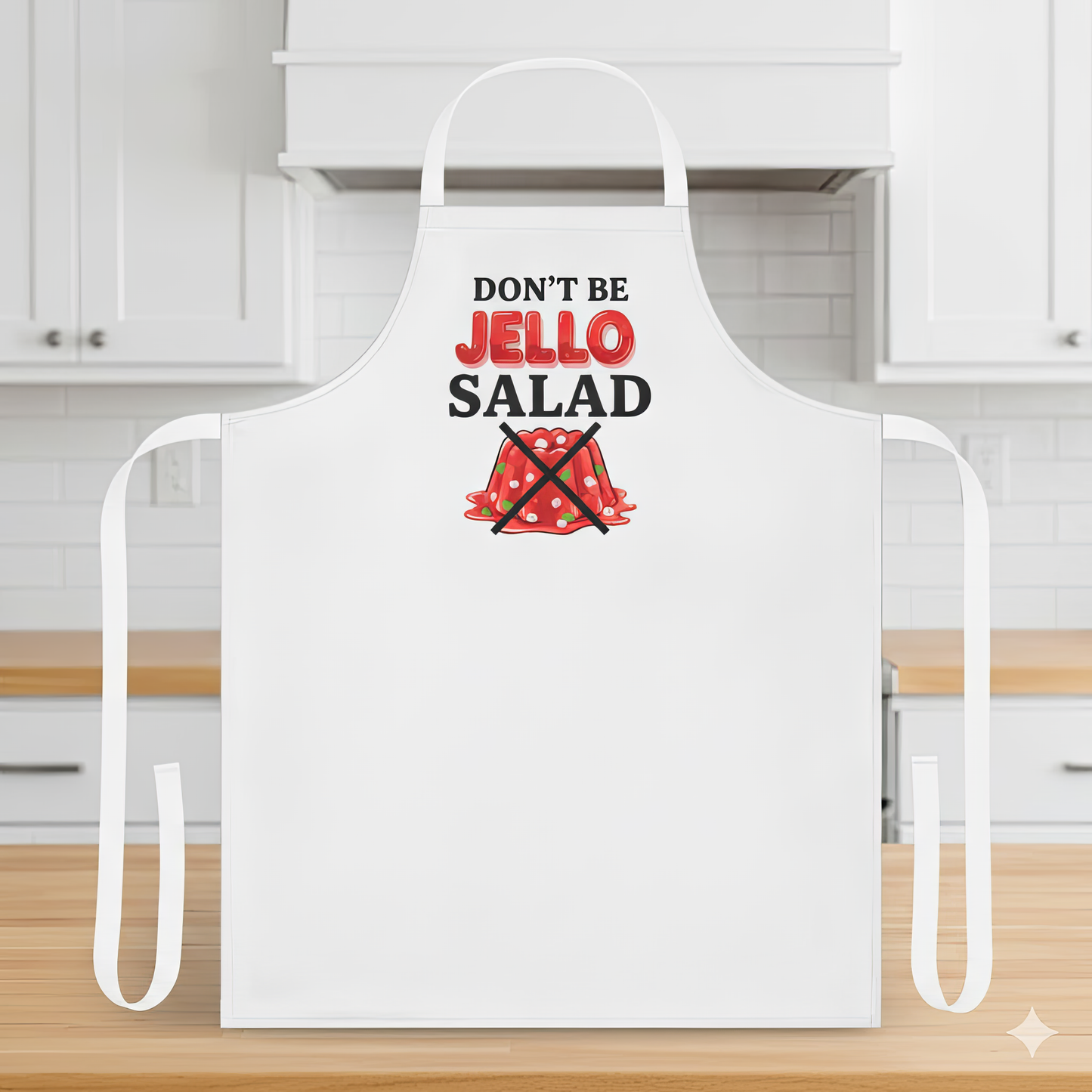 "Don't Be Jell-o Salad" Retro Apron – Funny Potluck Pinup Kitchen Style