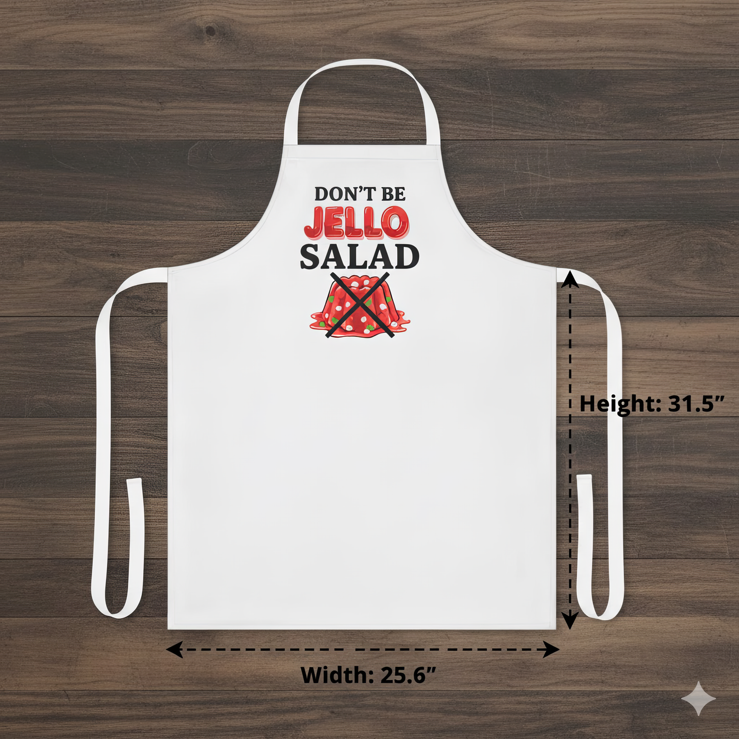 "Don't Be Jell-o Salad" Retro Apron – Funny Potluck Pinup Kitchen Style