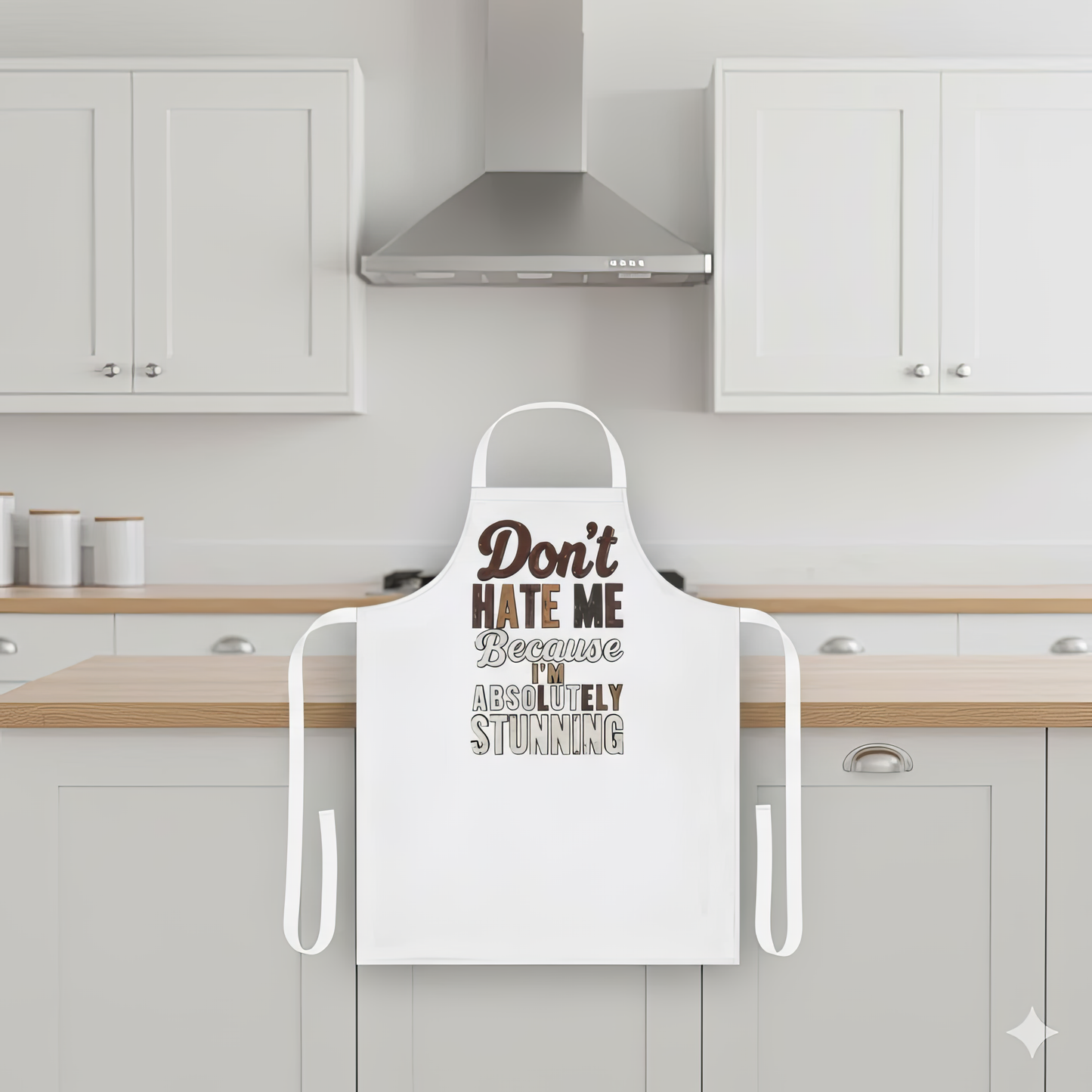 “Don’t Hate Me Because I’m Absolutely Stunning” Retro Apron