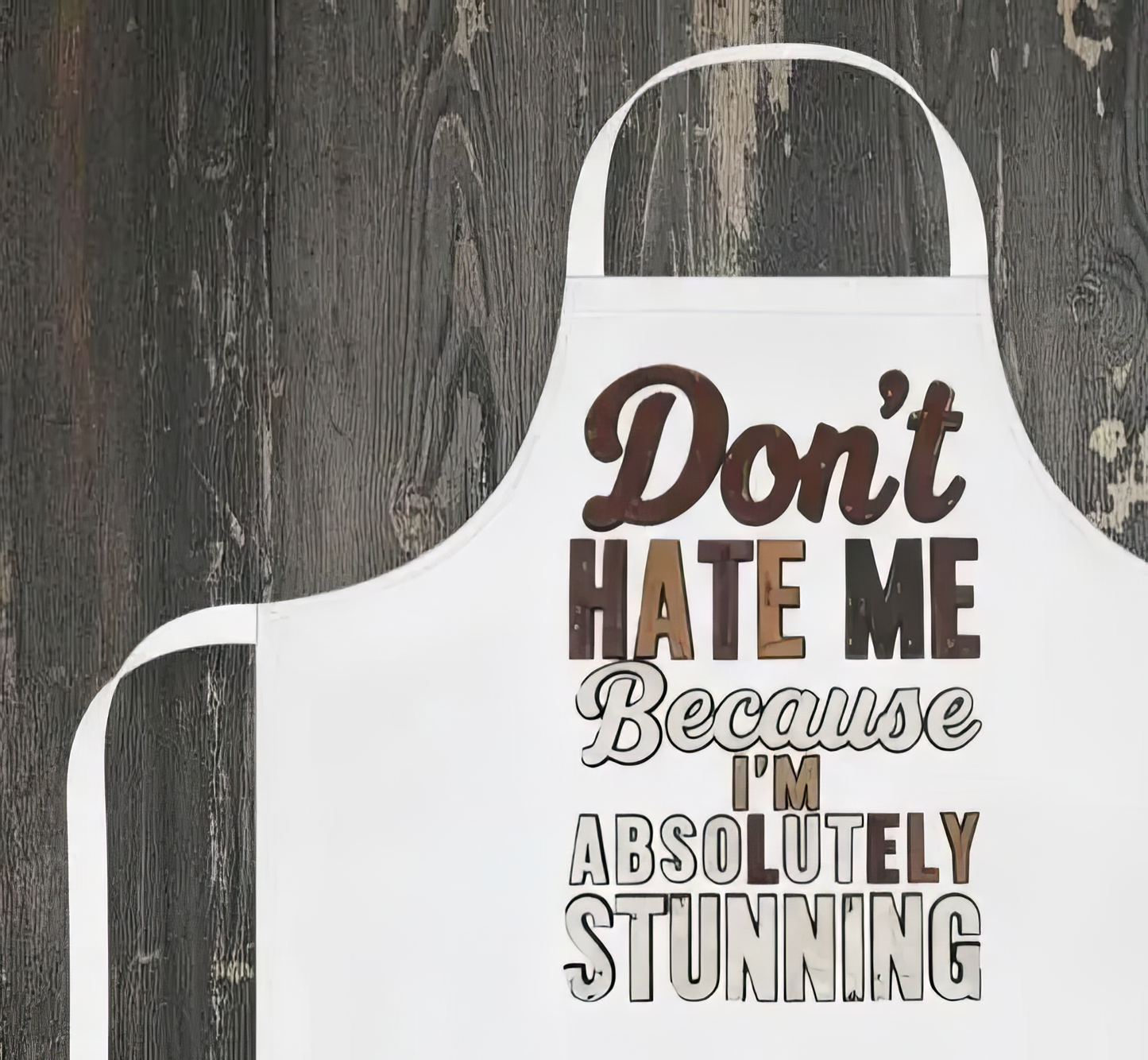 “Don’t Hate Me Because I’m Absolutely Stunning” Retro Apron