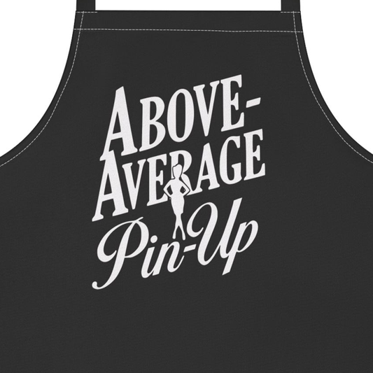 Above-Average Pin-Up Apron (Black) – Retro Kitchen Sass