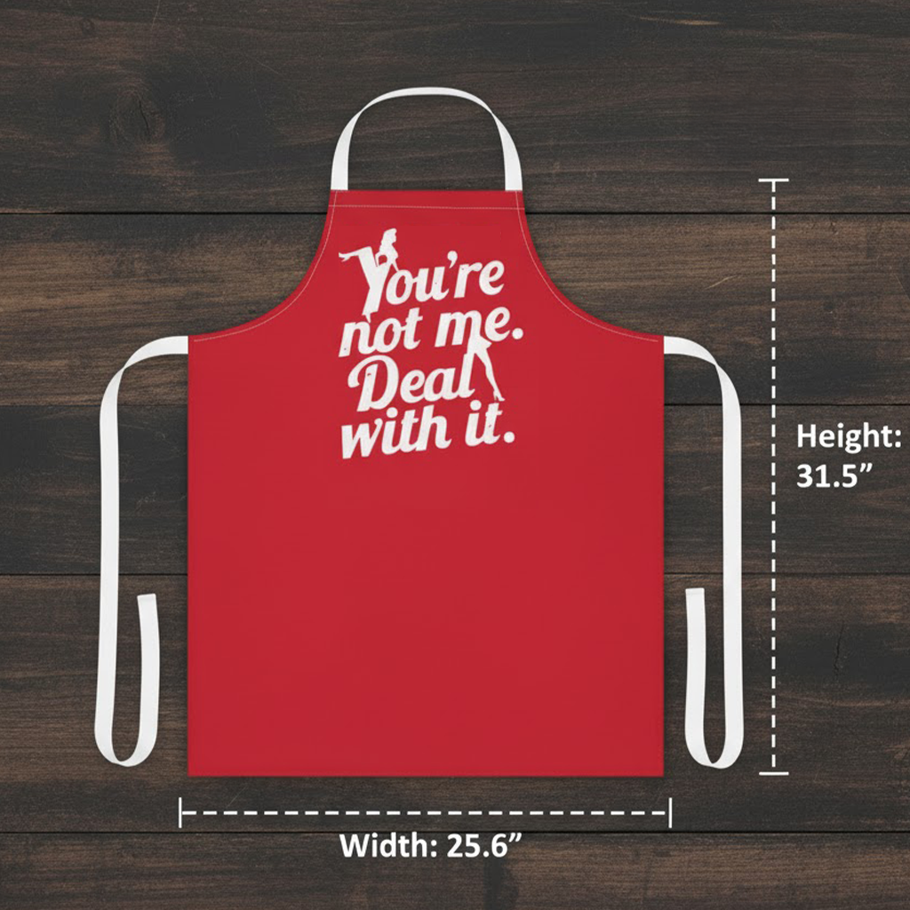You’re Not Me. Deal With It. Apron – Retro Red Pin-Up Attitude