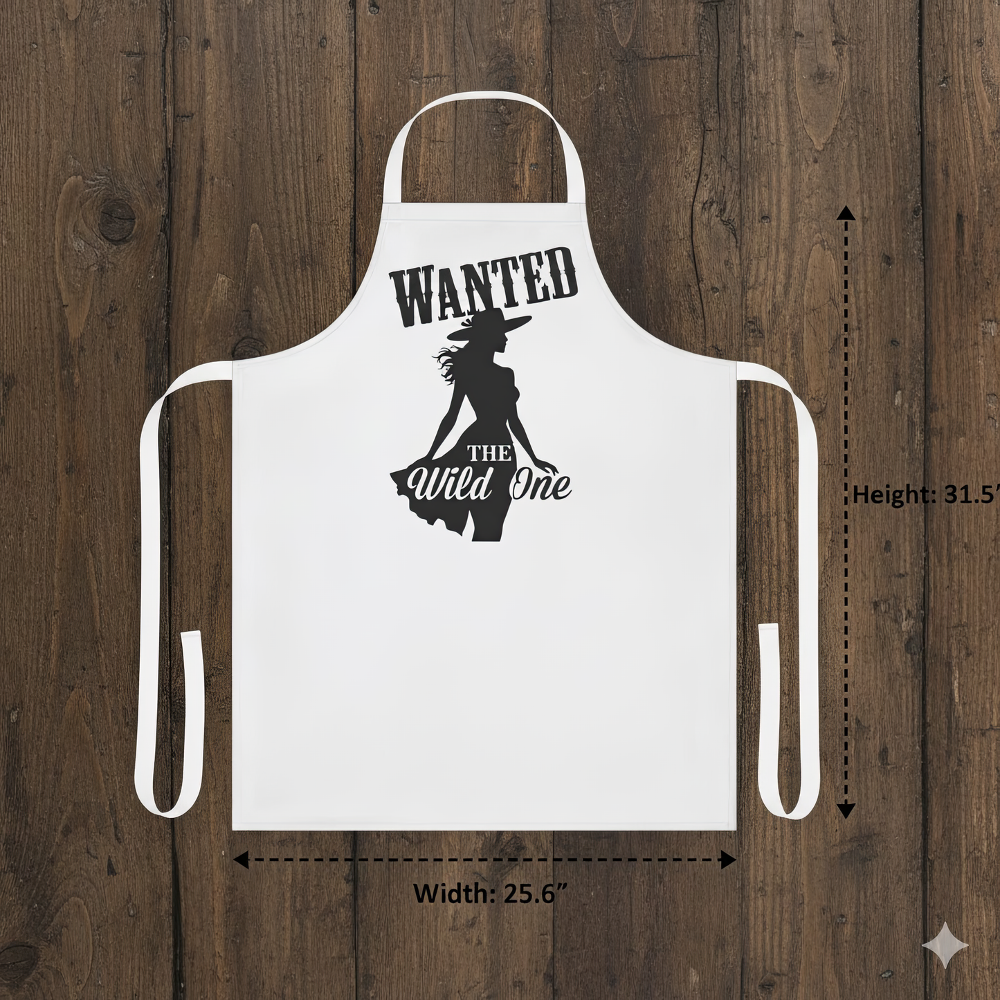 Retro Cowgirl “Wanted: The Wild One” Apron — Pin-Up Heaven Edition